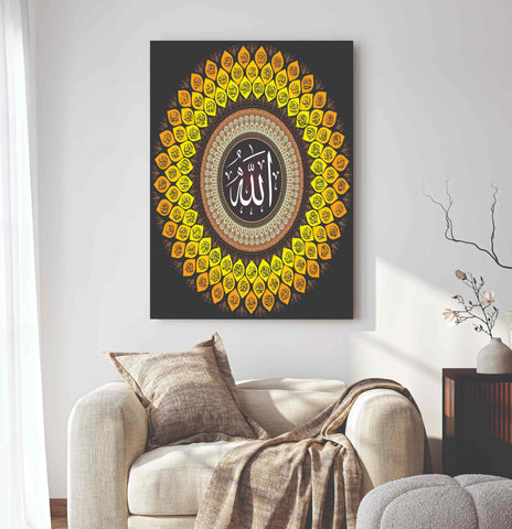 Islamic Wall Art Wooden Phototile Frames for Wall Decor / calligraphy wall art wooden canvas frames for home and office decore