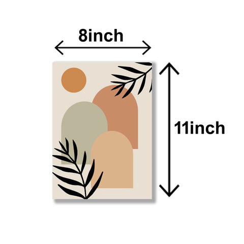 set of 6 abstract art wooden canvas frames for wall decoration / sticky photo tiles