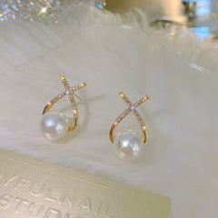 Knot Pearl Earrings Clip On Pearl Earrings Big Silver Grey Earrings | Earrings for Women Fashion | Luxury Look Artificial Earrings | Women Earrings