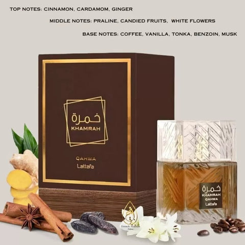 Lattafa KHAMRAH QAHWA Perfume | Long‑Lasting 48 hrs | Premium Fragrance | 100 Ml