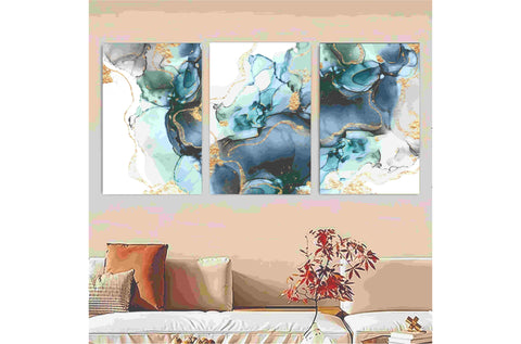 Set Of 3 lower Sticky Canvas Phototiles Frame For Wall, Home Decor
